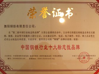 國內鋼鐵行業十大標志性品牌